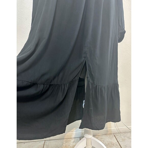 NWT AND NOW THIS Women Size XL Black Bishop Sleeve Drop Waist Dress Goth Boho - Picture 4 of 16